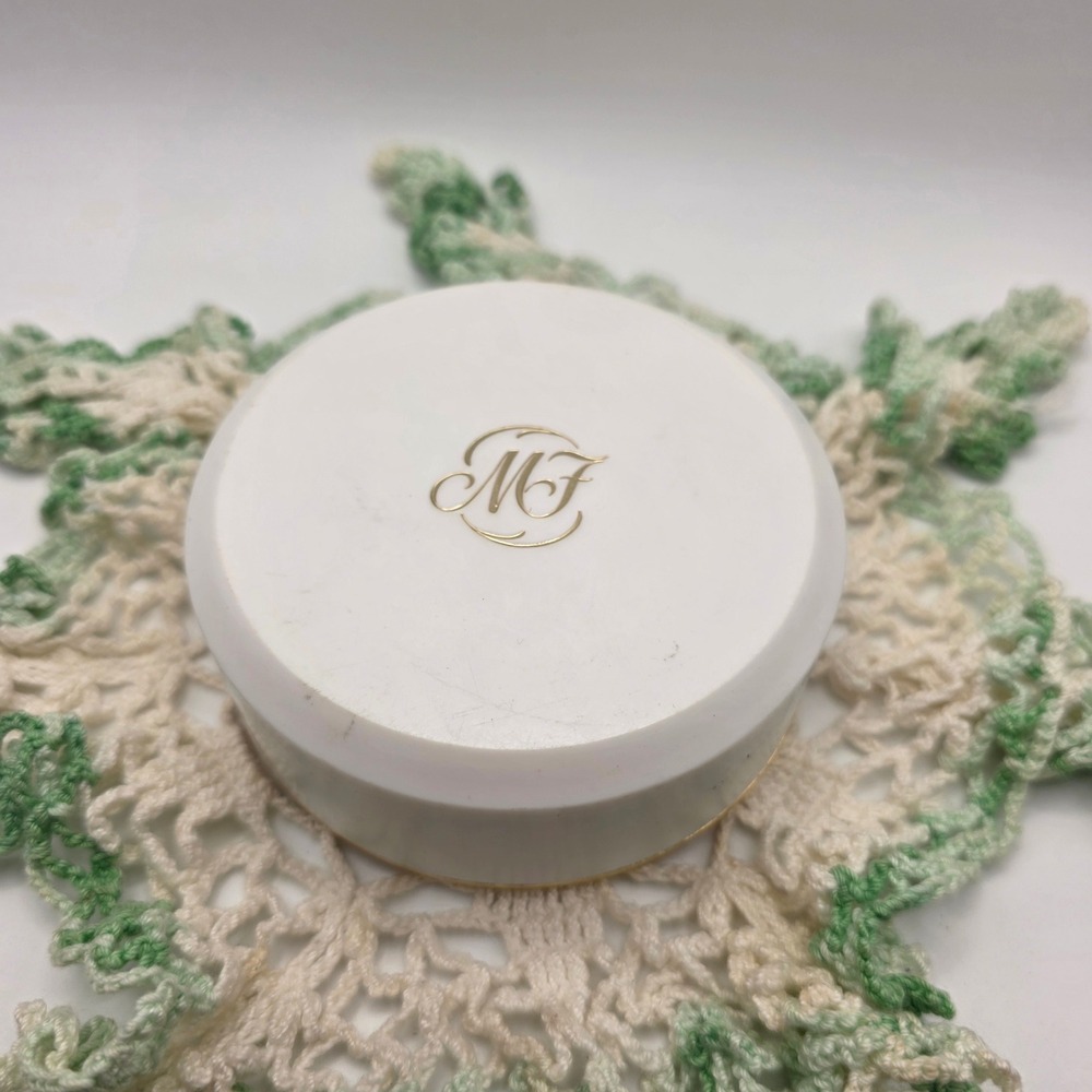 Vintage Max Factor Translucent Face Powder 2.75‎ oz Gold Monogram Case USA Made